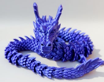 Articulated Dragon Fidget Toy: 3D Printed Fantasy Desk Decor