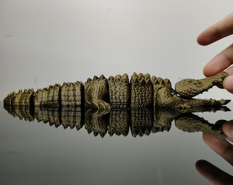 Articulated Crocodile: 3D Printed Realistic Reptile Figurine
