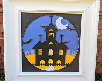 3D HALLOWEEN HAUNTED HOUSE svg