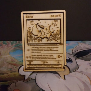 Eevee Pokemon Card Vector SVG  Laser Cutter File for wood