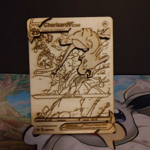 Charizard Vstar Pokemon Card Vector SVG  Laser Cutter File for wood