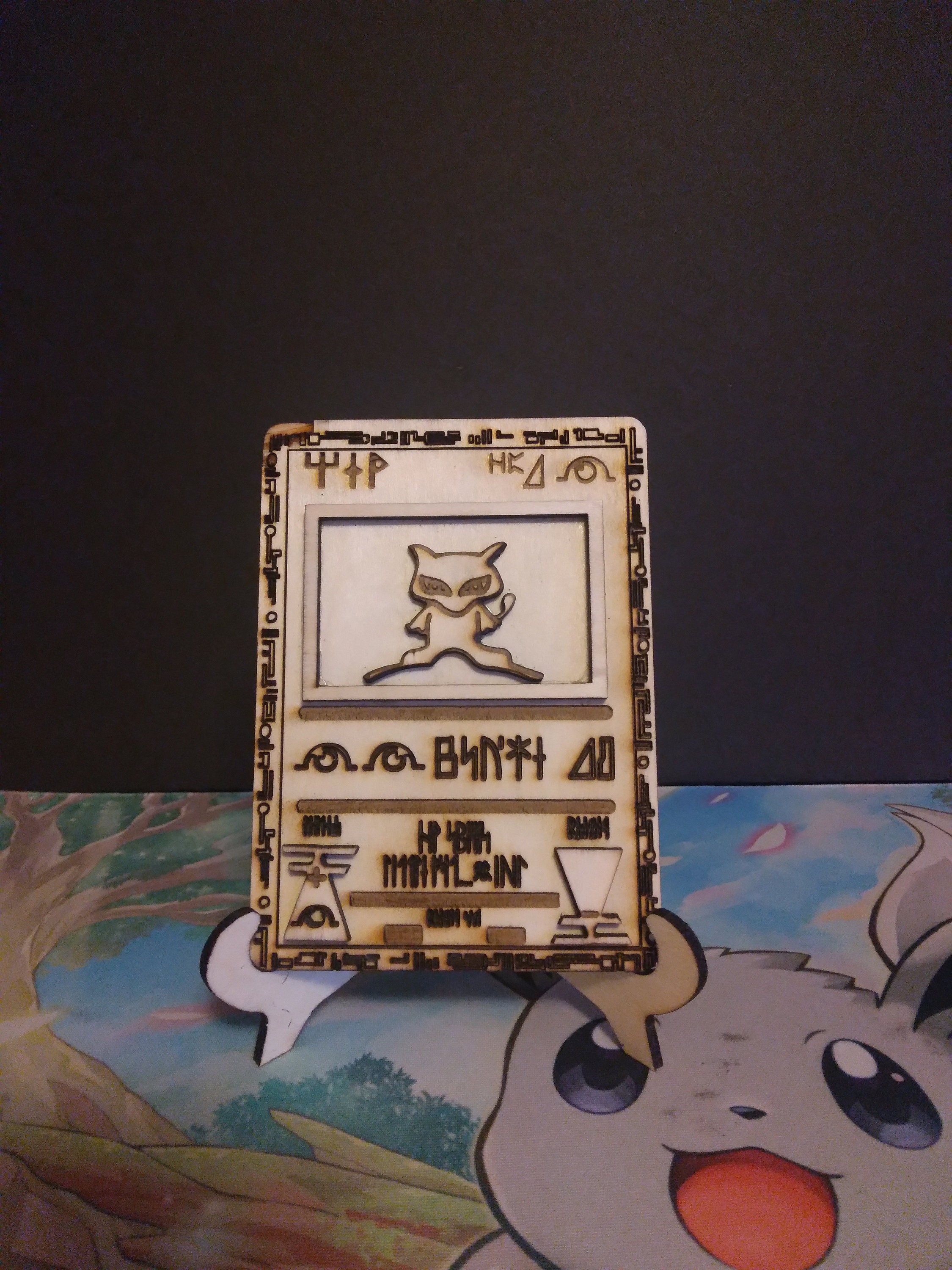 Mew Shining Wooden Pokemon Card