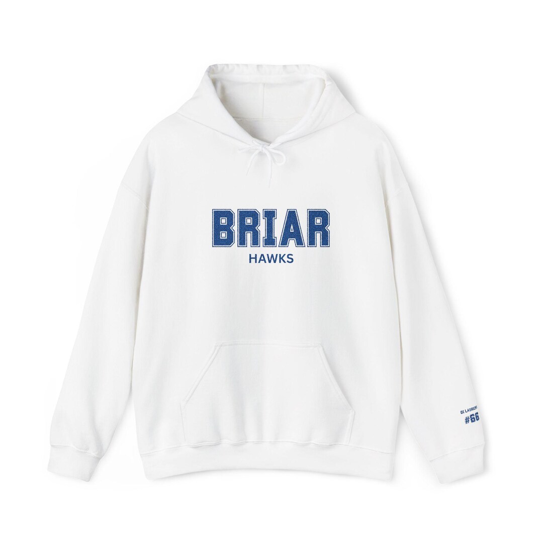 Briar Hawks Lettering Hoodie | School Spirit Sweatshirt - Etsy