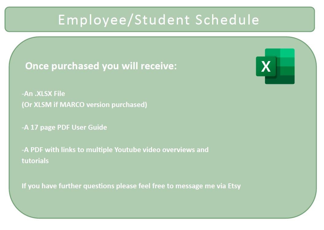 schedule-template-excel-spreadsheet-planner-schedule-etsy