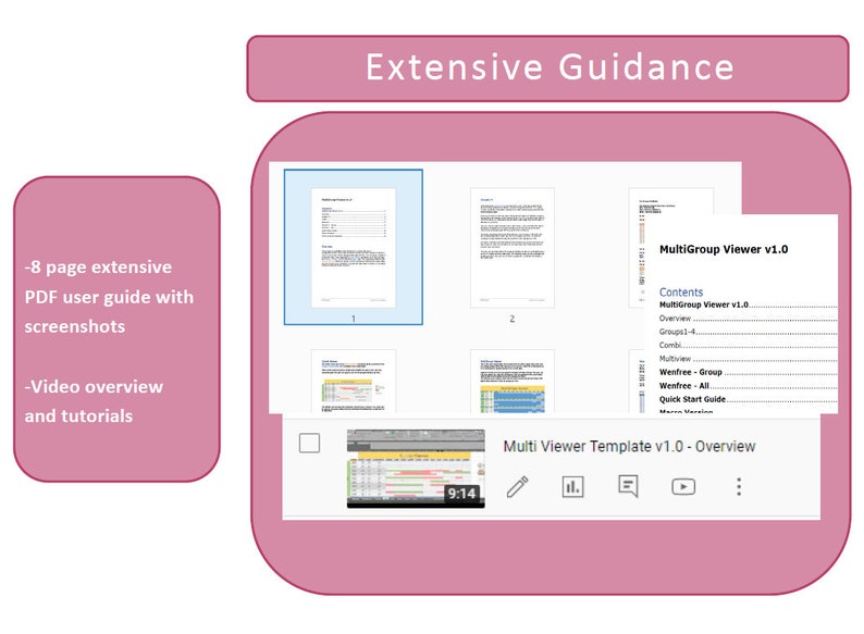 Multigroup Viewer V1.0, Excel Spreadsheet, Planner, Schedule, Plan ...
