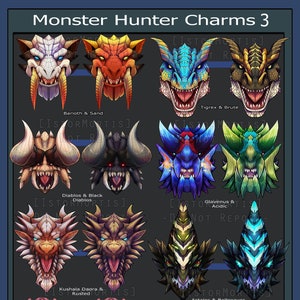 Monstie Acrylic Charms - Set 3