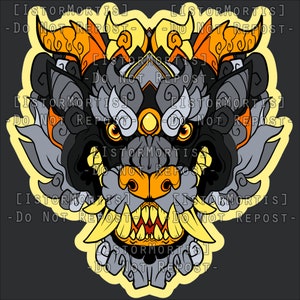 Fu Lion Stickers