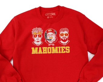 unique kansas city football funny shirts mahomies reid kelce mahomes sweatshirt hoodie kansas city football custom apparel