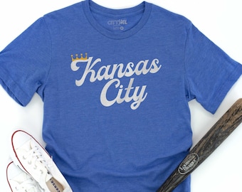 kc baseball true blue t-shirt custom kansas city baseball t-shirts dark and light kc baseball tees