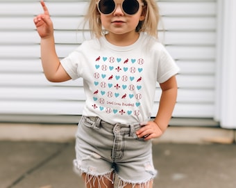 Girls St. Louis Baseball Hearts Cute Girls Baseball Birds shirt