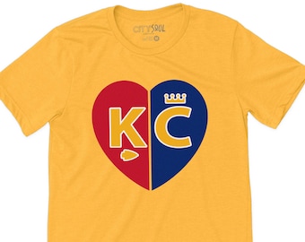 kansas city baseball and football split shirt KC heart kansas city shirts KC baseball and football shirt love kansas city sports gifts