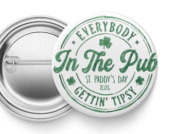 St. Patrick's Day Buttons: Fun Irish Pins with Shamrocks & Phrases