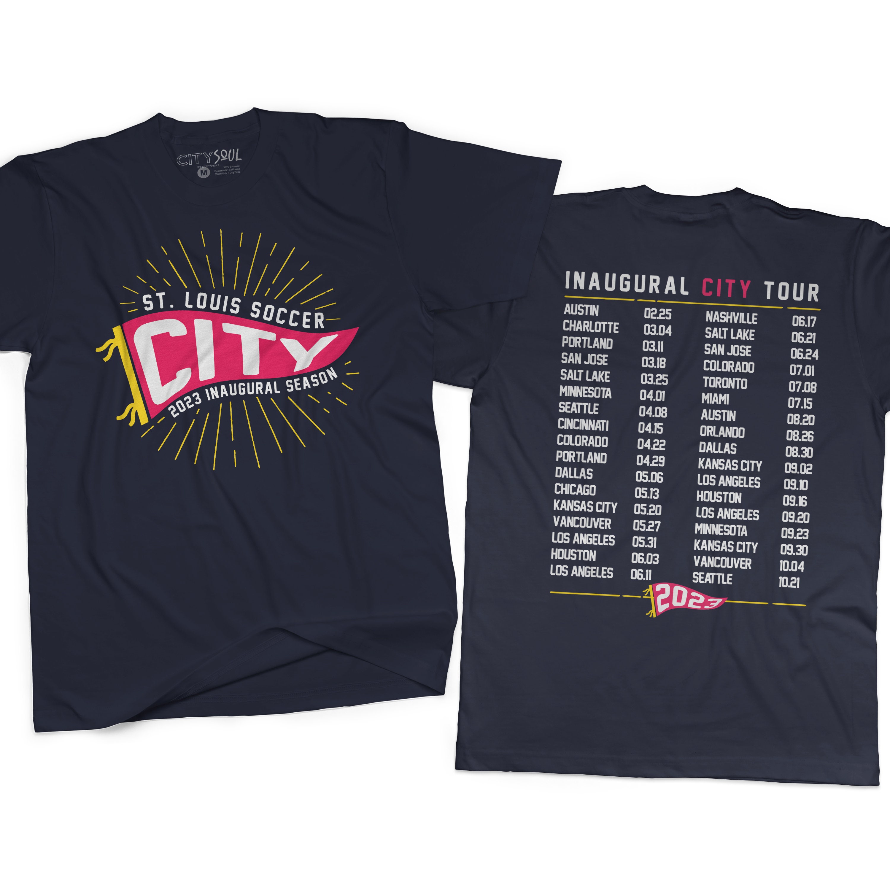 CITY Saint Louis Soccer Inaugural Season Schedule Tshirt Custom STL
