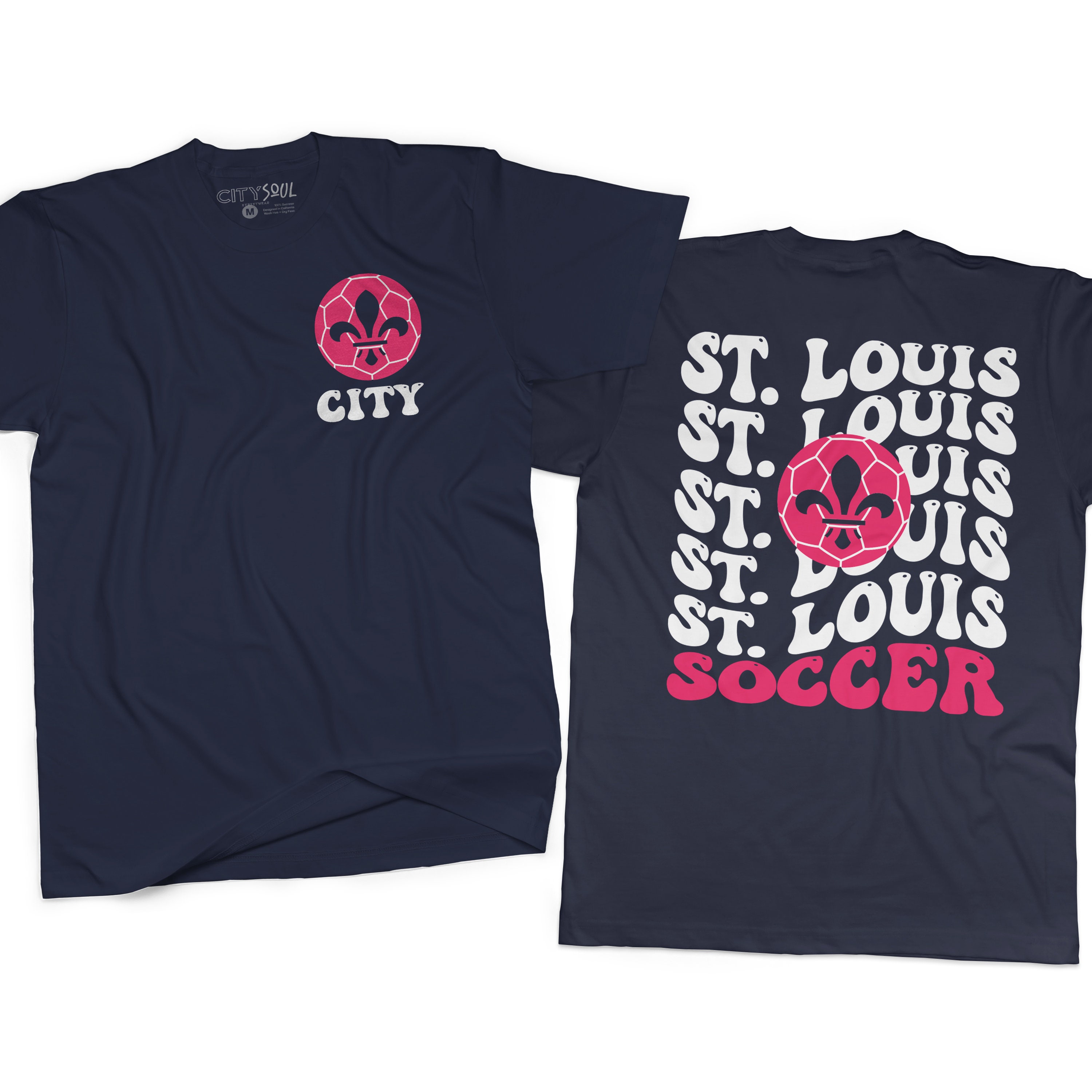 CITY St. Louis Soccer T-shirt Custom Trendy Handmade STL City Retro ...