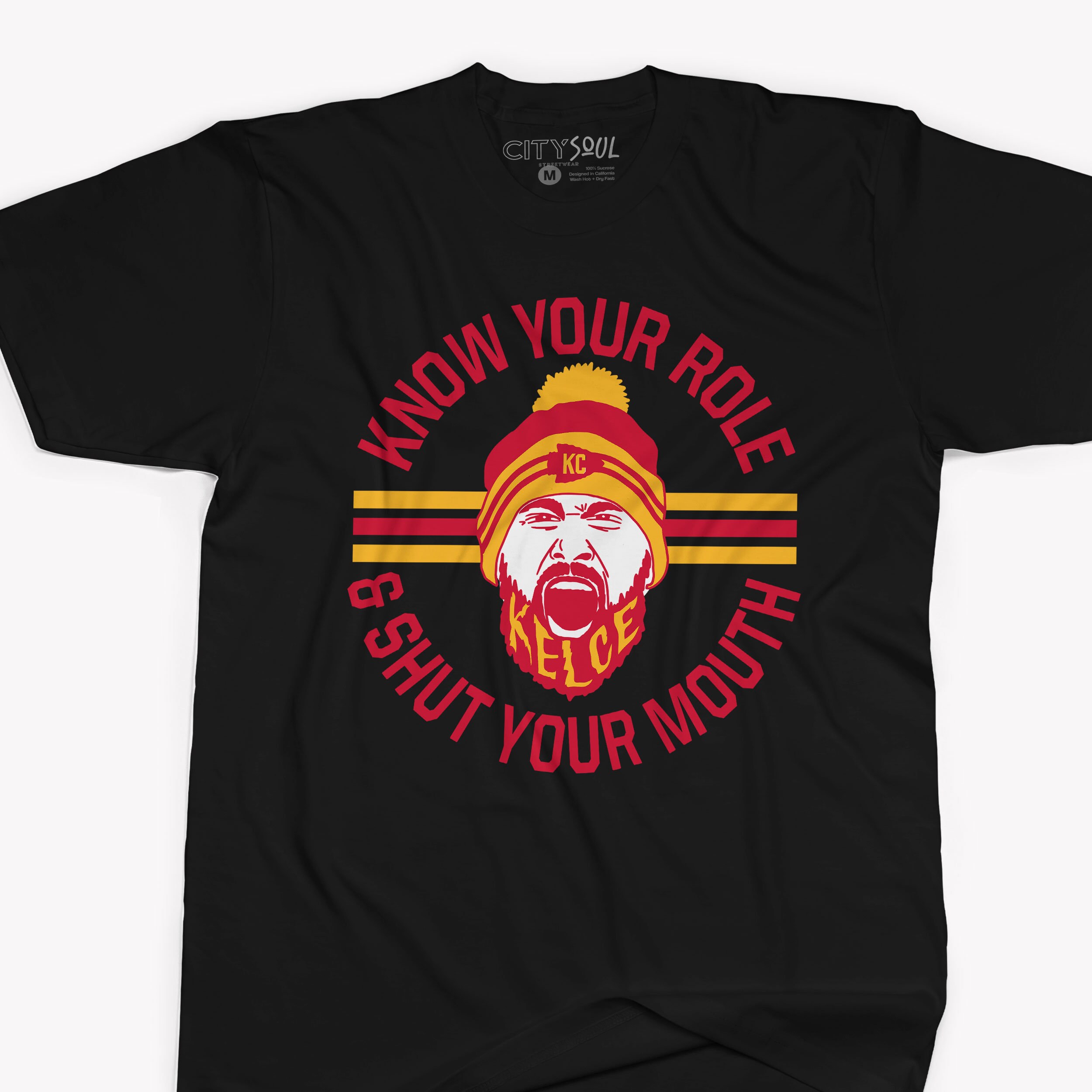 Discover funny kc football know your role and shut your mouth kelce shirt, travis kelce kansas city football tees