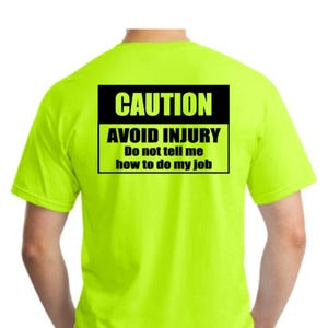 Hi Vis Construction Shirt: Funny Carpenter Tee - American Flag immagine 2