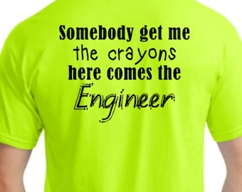Funny Engineer T-Shirt: Patriot Hi Vis Construction Shirt