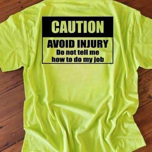 Hi Vis Construction Shirt: Funny Carpenter Tee - American Flag immagine 1