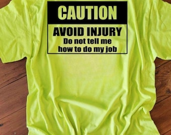 Hi Vis Construction Shirt: Funny Carpenter Tee - American Flag