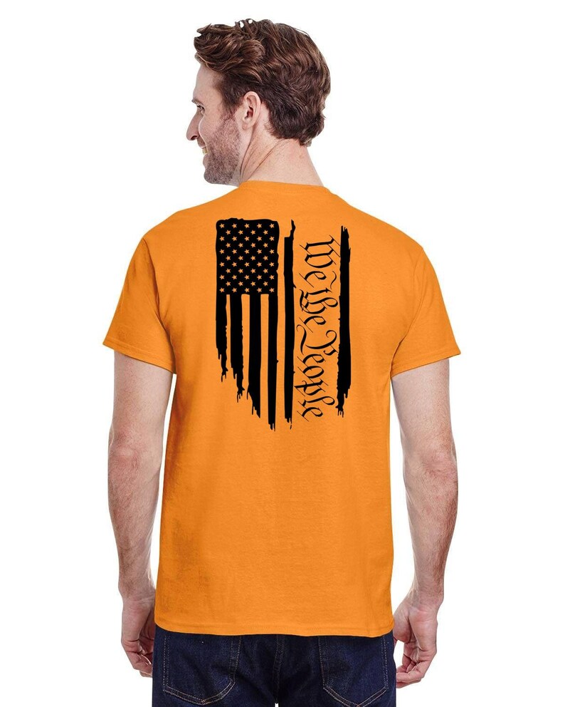 Patriot Hi Vis Construction Shirt American Flag We the People Etsy