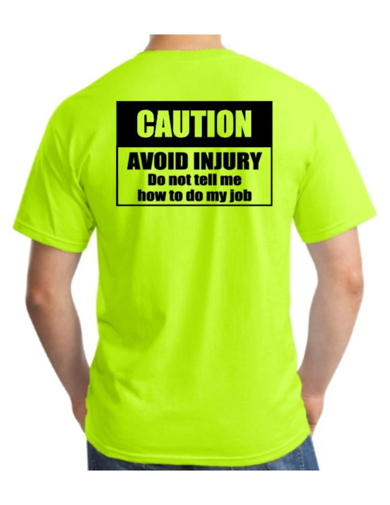 Hi Vis Construction Shirt: Funny Carpenter Tee - American Flag immagine 2