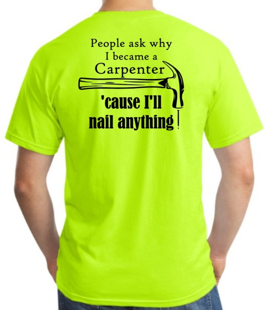 Patriot Hi Vis, Construction Shirt, Funny, Carpenter, Nail Anything, American Flag, Hi Vis