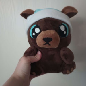 READY-MADE Sleepy Teddy Bear Stuffed Animal Plush Toy Handmade