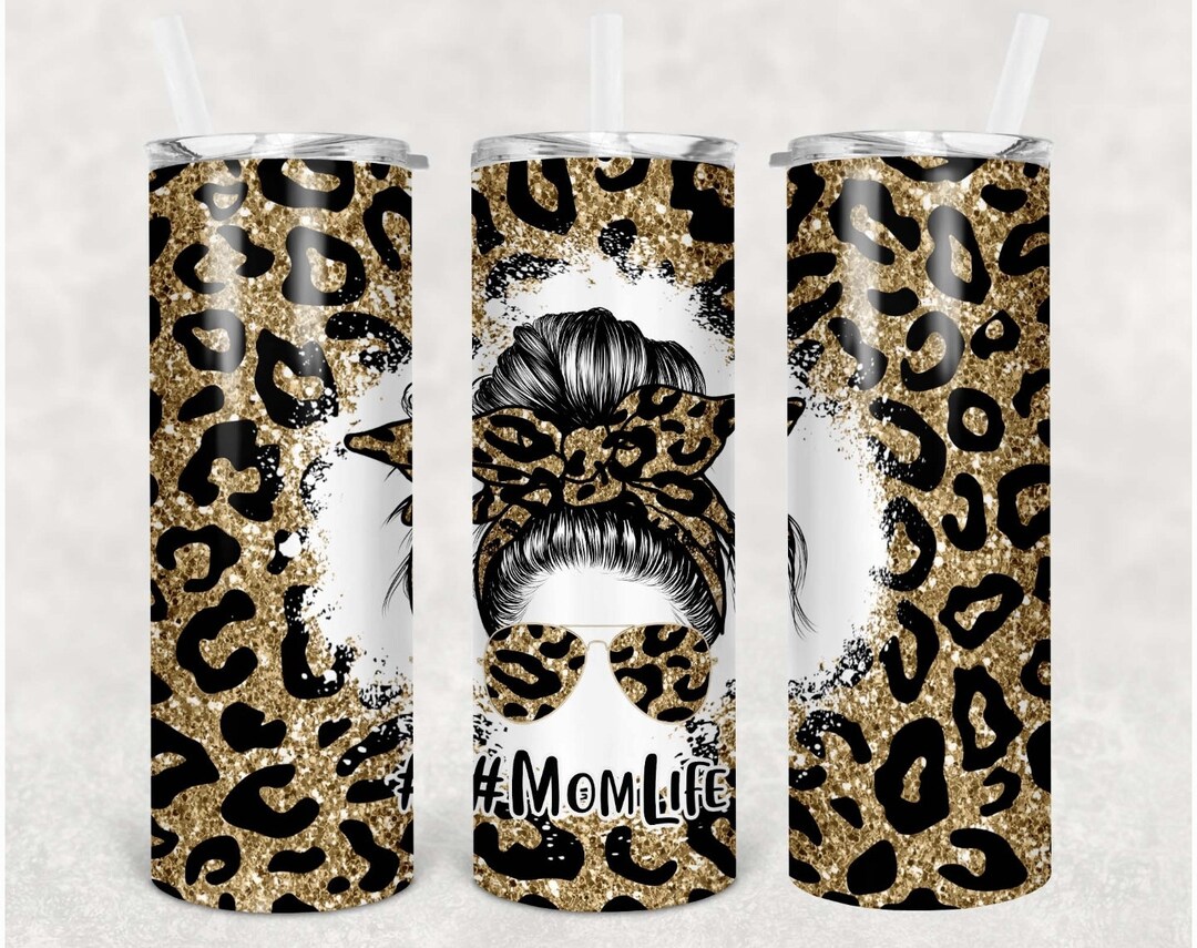 Mom Life Leopard Digital Sublimation Png Tumbler Print 20 Oz and 30 Oz ...