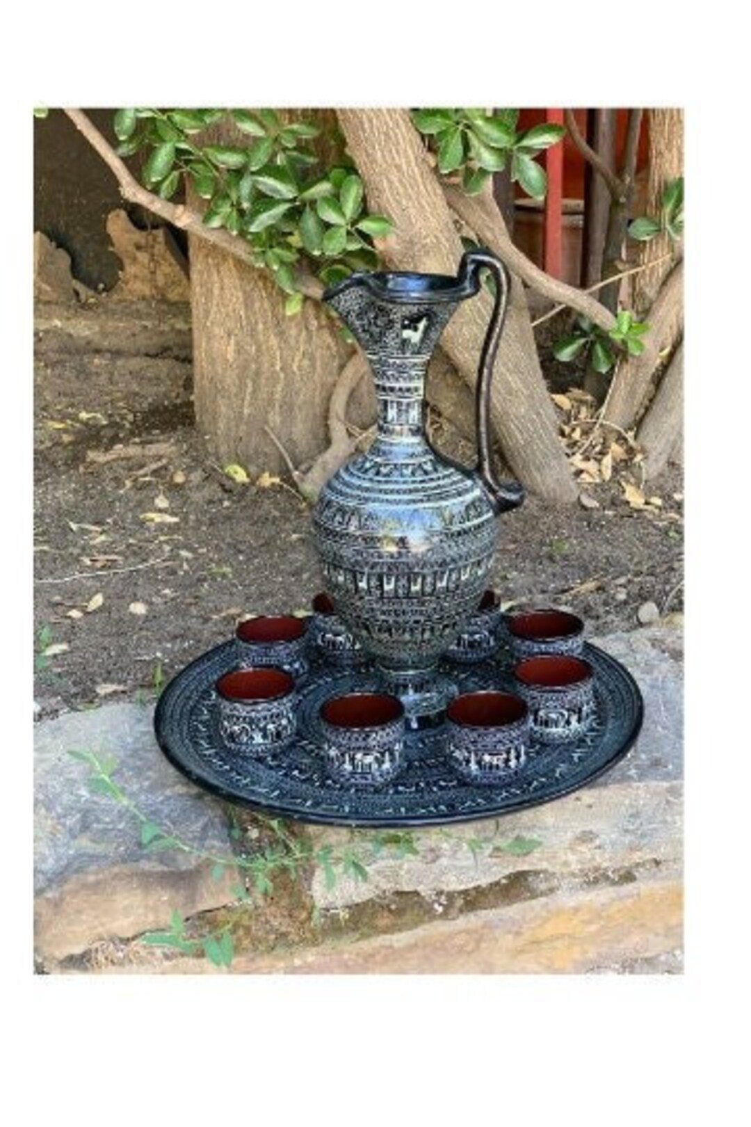 Hittite Designed Jug Set, Decanter, Hittite Designed Jug Ceramic