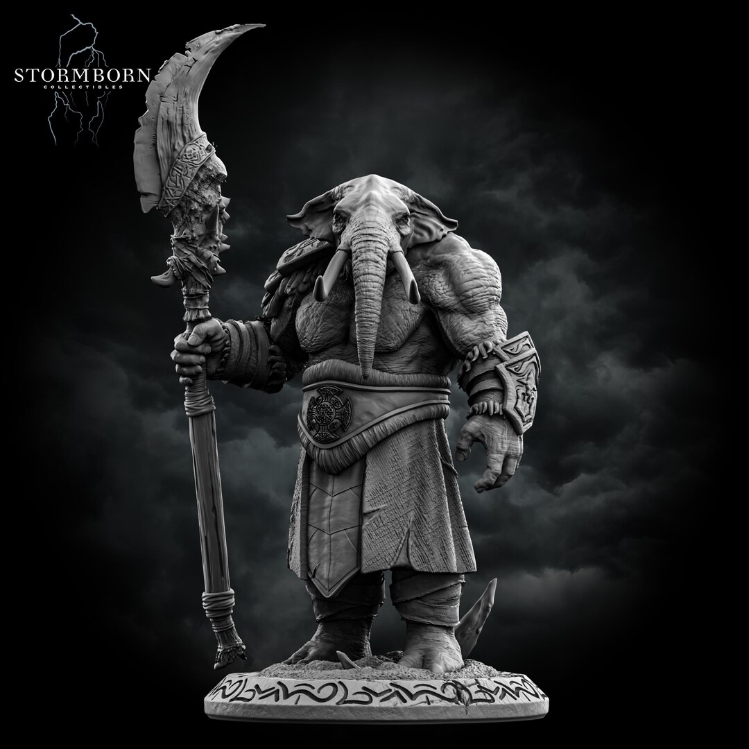 Loxodon Warrior - Stormborn Collectibles | Highly Detailed Miniature ...