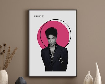 Prince Printable Wall Art, 80's Pop Icon Digital Wall Art Download, Prince Poster, Purple Rain Print