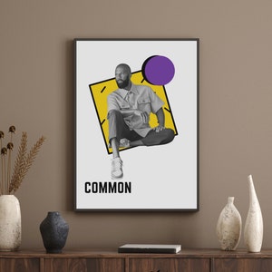Common Printable Wall Art, Common Wall Art Print - Digital Download, Rapper Icon Artist Wall Art