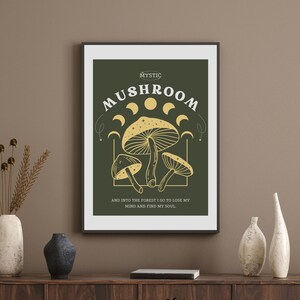 Mushroom Medley - Home Wall Art, Mushroom Digital Wall Art Download, Mushroom Fungi Poster, Forest Print
