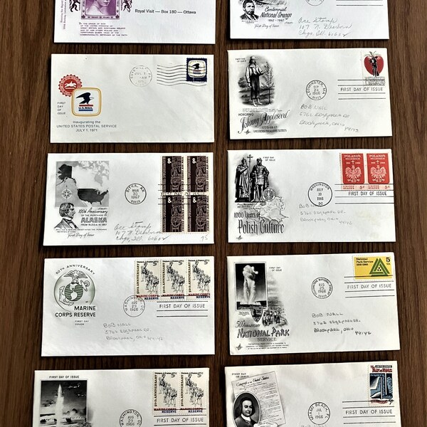 First Day of Issue Envelopes and Stamps Etsy