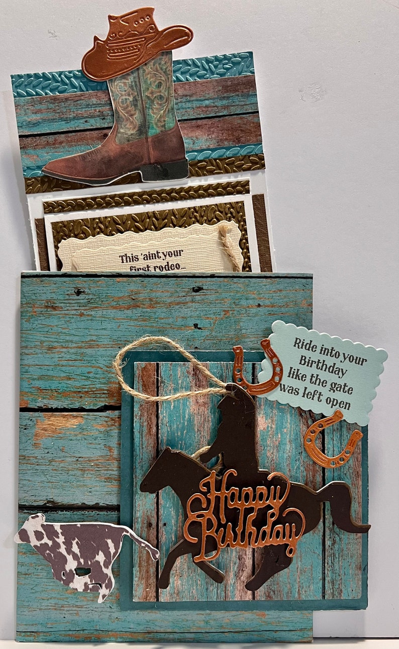 Cowboy Rodeo Birthday Card - Etsy
