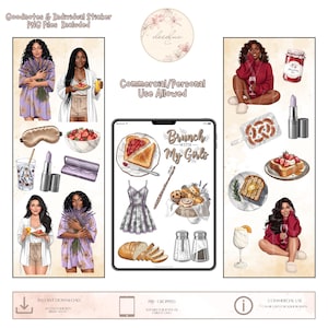 Brunch Digital Stickers | Cozy Fashion Planner Kit (Digital Download)