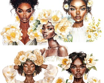 Digital Stickers| Black Women Affirmation| African American Stickers| Precropped Goodnotes