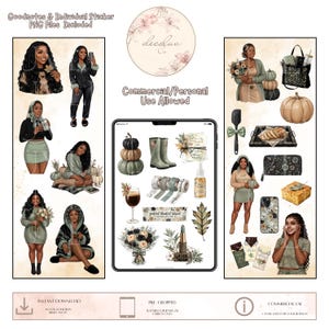 Fall Blessings Digital Stickers | Goodnotes PNG Files (Commercial Use)