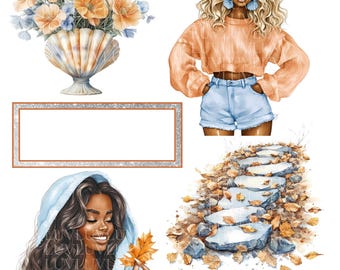 Fall Breeze Digital Stickers| Autumn Fall Digital Stickers| Goodnotes Stickers