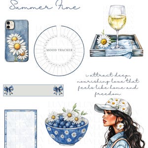 May Digital Stickers| Summer Daisy Digital Stickers| Planner Digital Stickers| Precropped Stickers