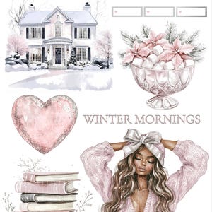 Winter Glow Digital Stickers: Goodnotes Planner Decorations (PNG, PDF Instructions)