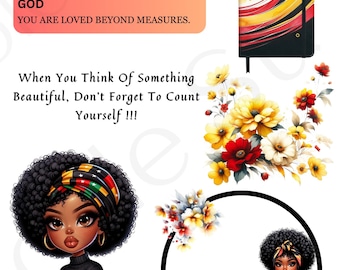 Chibi Digital Stickers| Black History Month| Precropped Goodnotes