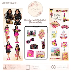 Hot Pink Spring Digital Stickers | Goodnotes Seasonal Planner Kit (Digital Download)