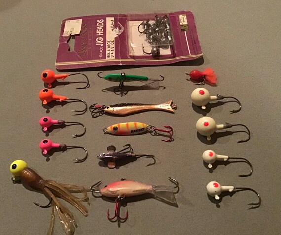antique ice fishing lures Fishing Lures for Ice Jigging, Rivers and Deep Waters. Old Tackle Lot of  Great Colored Lead Bait. Rapala, Finland, Buckshot. Mint Condition