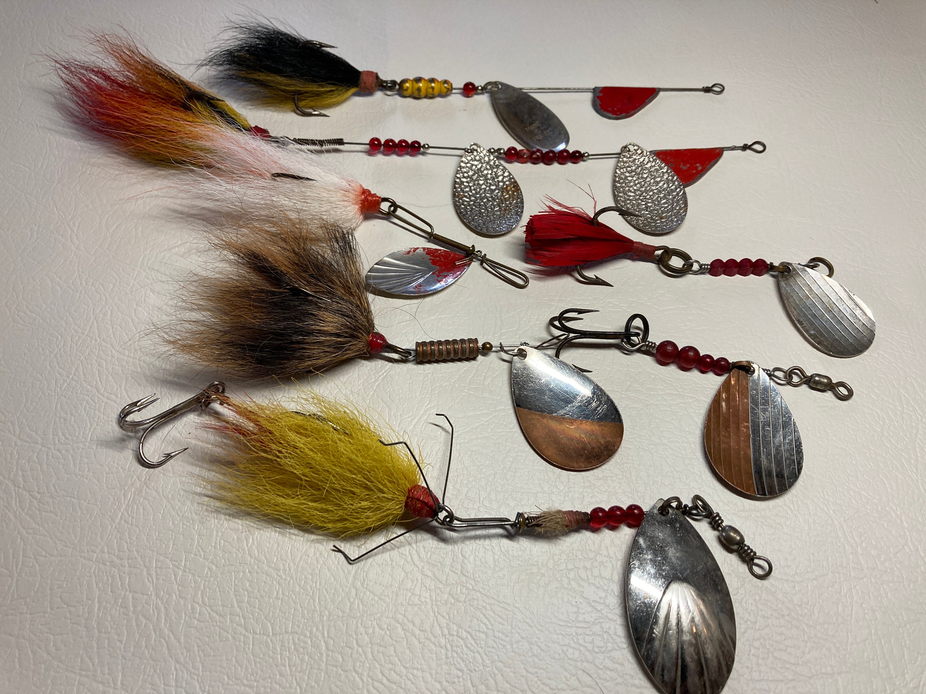 Vintage Fishing Lures Collection. Large Old Rare Tackle Spinners