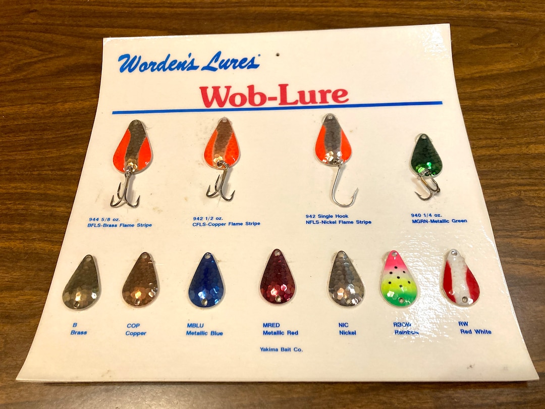 Collectable Fishing Tackle Dealers Display Sales Card. Vintage Lures