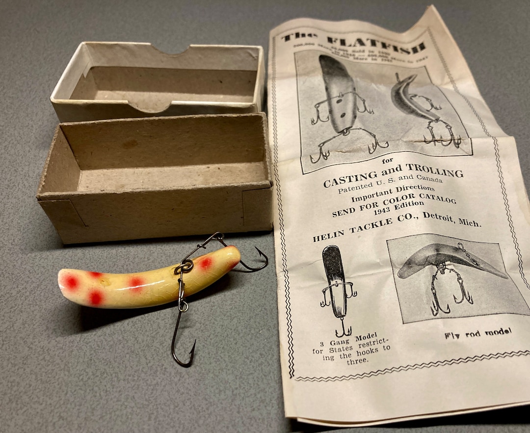 Old Collectable Vintage Fishing Lure Original Box and Paper. Etsy