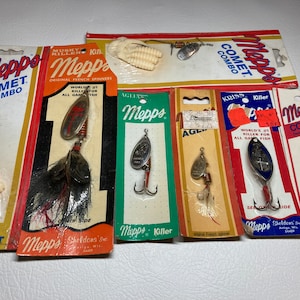 Vintage Mepps Fishing Lures. Original Sealed Spinners. A Great