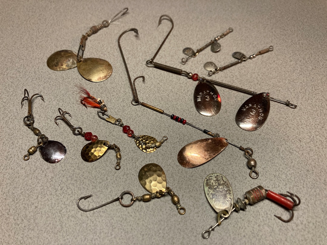 Scarce Vintage Fishing Lures. Collectable Spinner Baits. Marathon