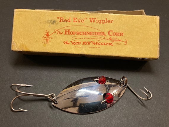 Rare Vintage Fishing Lure Original Boxed Hofschneider Red Eye Wiggler. Old  Collectable Tackle Spoon Bait -  Canada